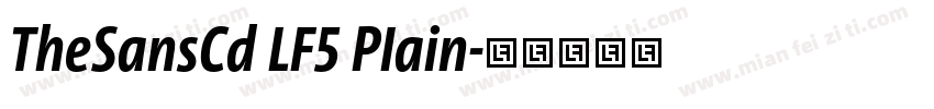 TheSansCd LF5 PIain字体转换